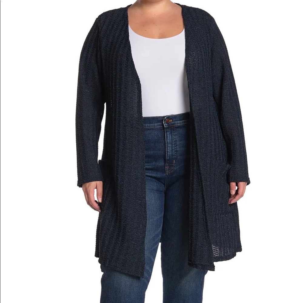 NWOT Forgotten Grace Boucle Ribbed Pocket Cardigan